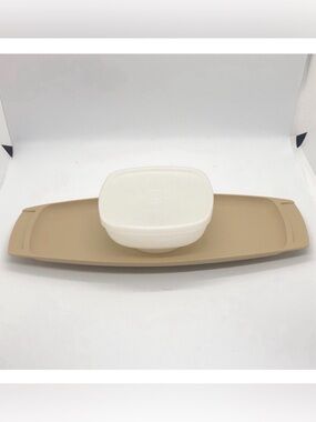 1970s Tupperware Servette Chip & Dip Tray/Serving Set